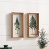 Framed Pine Tree Plaque (Set of 2) - 2 of 4