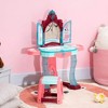 Kids Vanity Set with Self-Opening Magic Mirror, Princess Makeup Vanity Table Set with Music, Tabletop with Lights - 2 of 4