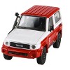 2014 Toyota Land Cruiser 71 SWB (Short Wheel Base) Red and White "2023 Auto Salon" 1/64 Diecast Model Car by Paragon Models - 3 of 4