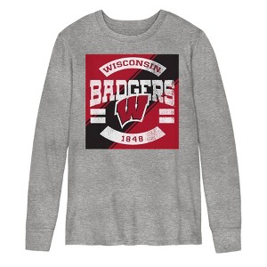 NCAA Wisconsin Badgers Boys' Long Sleeve Gray T-Shirt - 1 of 1
