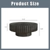31.5'' Round Coffee Table with Grooved Edge,Wood Grain Textured Center Table for Living Room-Baofuwish - 4 of 4