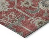 Red Beige And Charcoal Oriental Washable Indoor Outdoor Area Rug - 4 of 4