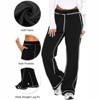 Clotth Womens Track Pants - Soft Jogging Straight Pajama Sweatpants with Drawstring Waist, Wide Leg Lounge Pant - 4 of 4