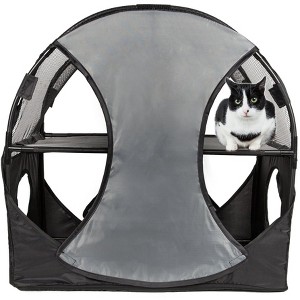 Munora Kitty-Play Obstacle Travel Collapsible Soft Folding Pet Cat House - 1 of 4