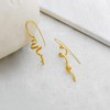 Silver Gold Earrings for Women Trendy Spiral Threader Earrings Silver Dangle Drop Earrings Hypoallergenic 14k Gold Unique Earrings Women Twist Simple - 4 of 4