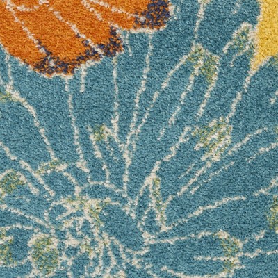 Allur Sunshine Floral 4' x 6' Synthetic Easy-Care Area Rug