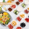 20-PCS Reusable Double Compartment Snack Containers with Lids for On-the-Go - 3 of 4