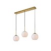 Elegant Lighting Baxter 3 Lights Brass Pendant With Frosted White Glass - 3 of 4