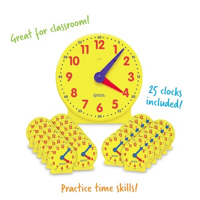 Learning Resources Classroom Clock Kit, 60 Pieces, Ages 5+