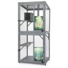 Bencmate Pet Crates and Houses Cat Window Catio Wood Enclosure Wheels Lockable Doors for Outdoor and Indoor, Gray, 31.5"*31.5"*70.28" - 2 of 4