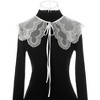 INSPIRE CHIC Women's Semi-Sheer Embroidery Neck Ruff Detachable Fake Dickey Collar Little Shawl 1 Pc - 2 of 4