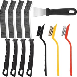 Aoibox 8-Piece Cleaning Brush Set with Hard Bristles for Household Use, Bathroom Tiles, Kitchen, Windows,and Hard-to-Reach Areas-Practical and Durable - 1 of 4