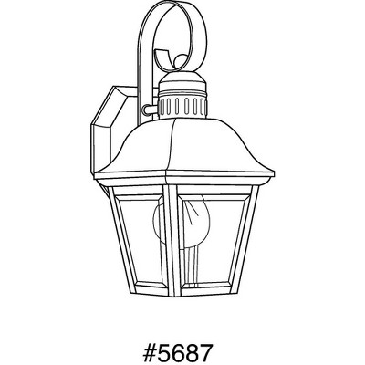 Antique Bronze Beveled Glass Outdoor Wall Lantern