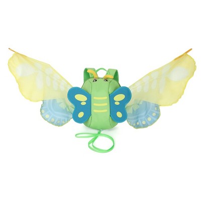 Kids Backpack Lightweight School Backpack with Tulle Wings and Anti-lost Safety Rope Toddler Backpack for Teen Girls Boys