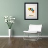 Trademark Fine Art -Michael Tompsett 'Costa Rica Watercolor Map' Matted Framed Art - 3 of 4