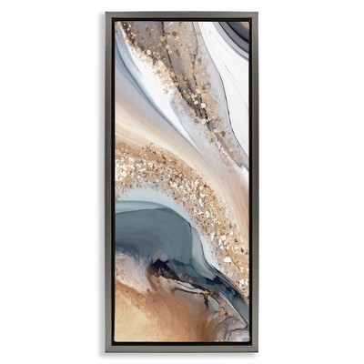 Stupell Industries Glam & Grey Waves, 15" x 31"