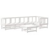 vidaXL Patio Lounge Set with Cushions Outdoor Furniture Set 6 Piece Solid Wood - White Pine - 3 of 4