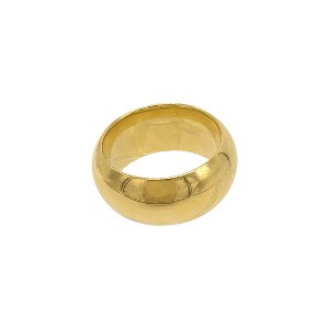 Adornia Tarnish Resistant 14k Gold Plated 10mm Domed Cigar Band - 1 of 4