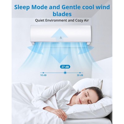 12000 Btus Mini Split AC, 19 SEER2 Wall Mounted AC , Ductless Inverter Split-System Air Conditioners Cools up to 450 Sq.Ft, WIFI and Remote Control
