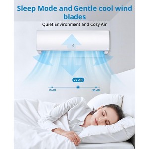 12000 Btus Mini Split AC, 19 SEER2 Wall Mounted AC , Ductless Inverter Split-System Air Conditioners Cools up to 450 Sq.Ft, WIFI and Remote Control - 1 of 4