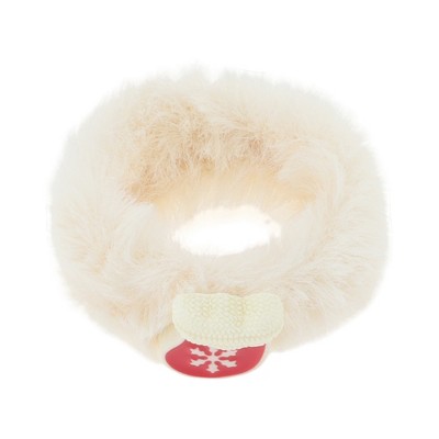 Unique Bargains Christmas Hair Scrunchies Plush Stockings for Christmas Beige 1 Pc