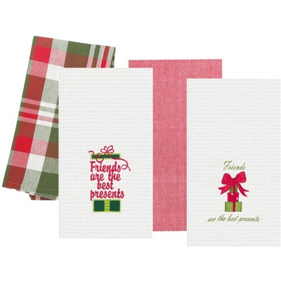 C&F Home Friends are the Best Presents Cotton Kitchen Towel Set of 4 (2 and 2)