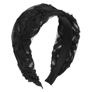 Unique Bargains Women's Fashion Lace Wide Headbands 1 Pc - 1 of 4