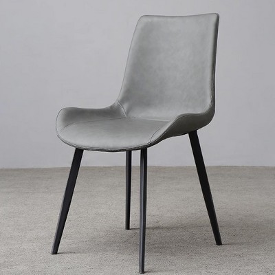 Luck Live Modern dining chair set of 4, featuring faux leather