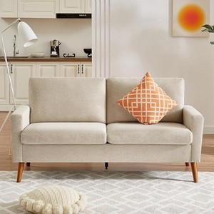 Dyonery 68 "Corduroy sofa, modern living room love seat sofa, small sofa for bedroom and office, comfortable sofa, spring pad, tool-free assembly - 1 of 4