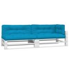 vidaXL Pallet Cushions Set in Blue - Outdoor Weather-Resistant Seating Comfortable Polyester Fabric - Universal Indoor Sofa Padding - 3 of 4
