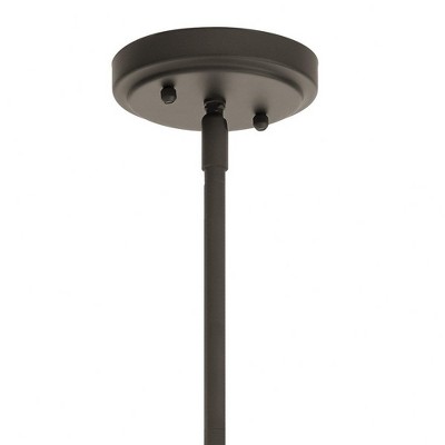 Everly 9.25" Clear Glass and Bronze Mini Pendant Light