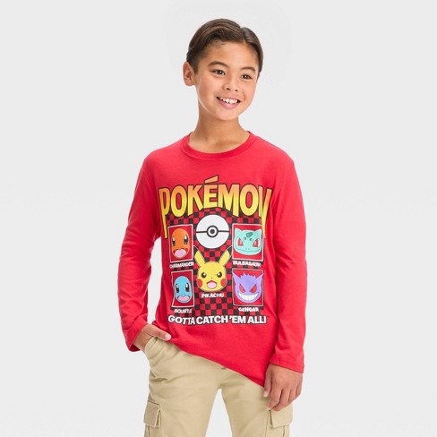 Boys red best sale long sleeve shirt