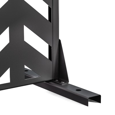Lirago Metal Outdoor Privacy Screen Freestanding Patio Decorative Screens - 72"x47", Black