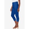 Jessica London Women's Plus Size Stretch Cotton Cuff-Button Capri Legging - 4 of 4