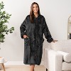PAVILIA Womens Housecoat Zip Robe, Fleece Zipped Up Front Bathrobe, Plush Warm Long Zipper House Coat Lounger Pockets - 3 of 4
