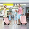 Karl Home Luggage Set of 3, ABS PC Hardside Suitcase Sets with TSA Lock 4 Spinner Wheels Pink - 2 of 4