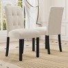 CAVINAS 4 Piece Modern Tufted Dining Chair Set,Accent Chair with Linen Upholstered,Black Rubber Wood Legs,Chair for Living Room,Dining Room - 2 of 4