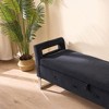 PAGED Velvet Ottoman with Storage, 67.91" Entryway Bench with Armrests, Multi-Functional Storage Bench for Bedroom, Entryway & Living Room - 3 of 4