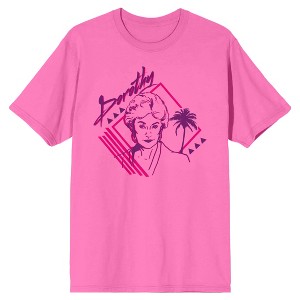 Golden Girls Dorothy Retro Art Men's Hot Pink T-shirt - 1 of 2