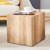 VYNXARIA Modern Square MDF Coffee Table with Light Wood Texture - 3 of 4