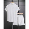 TIME HOLLOW Solid Button-Up Shirt & Shorts Set - Ideal For Vacations - 2 of 3
