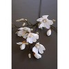 Artificial Magnolia Flowers Spray 44"H – White Bloom Stem, Set of 6 by Kalalou - 3 of 3