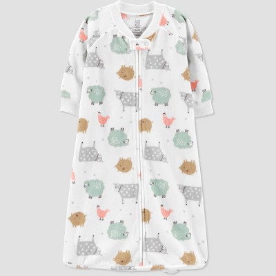 Image of Carter's Just One You® Baby Farm One Piece Pajama - White 3-6M