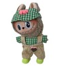 Green Gingham Shirt & Visor Set with Tan Corduroy Overalls and Green Shoes for Labubu - 2 of 4