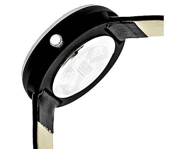 Crayo Celebration Women's Leatherette Strap Watch - Black