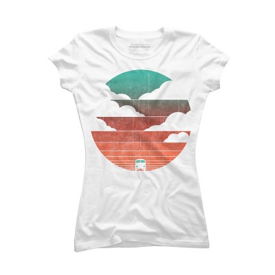 Junior's Design By Humans Driving into the sunset By radiomode T-Shirt
