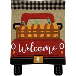 Briarwood Lane House Flag 40x28 For Outdoor Pumpkin Truck Burlap Fall House Flag Flag For Fall House Flag - 1 of 4