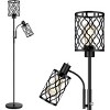72" Floor Lamp with Adjustable Reading Light and 2 Edison Bulbs, Industrial Multi-Head Lamps for Living Room, Bedroom, or Office–The Pop Home - 2 of 4