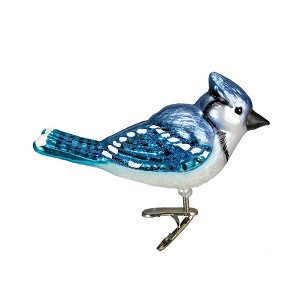 Old World Christmas Glass Blown Ornament for Christmas Tree, Bright Blue Jay - 1 of 3