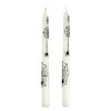The Lakeside Collection Halloween Taper Candles or Candleholders - White/Black Spider Web - 4 of 4